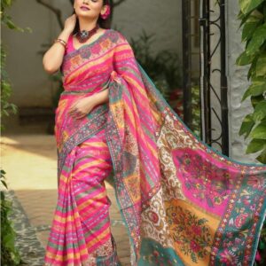 Chandery Silk Saree with Blouse Pieces Premium Quality