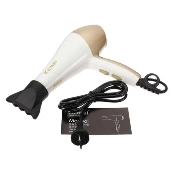 Kemei KM-810 Hair Dryer - With Comb - Image 2
