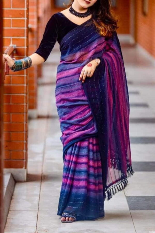 Indian Georgette Saree Premium quality - Image 2