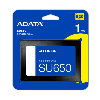 ADATA SU650 1TB 2.5″ SATA Black Internal SSD