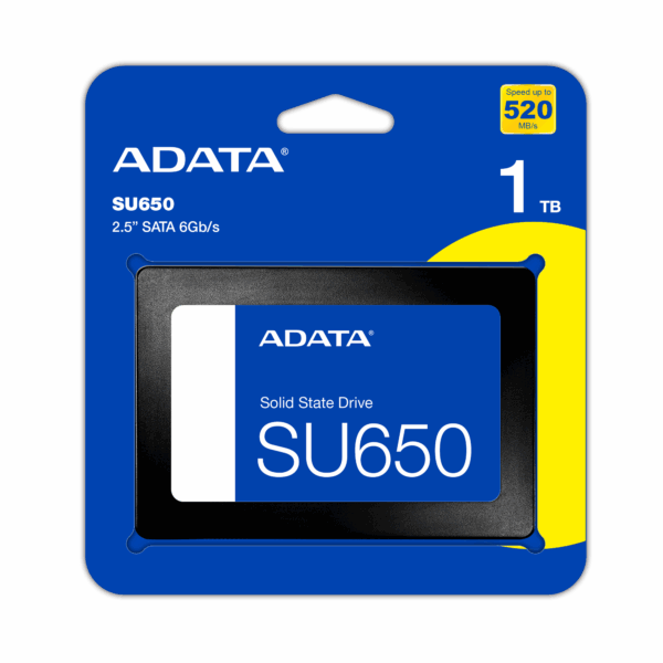 ADATA SU650 1TB 2.5″ SATA Black Internal SSD