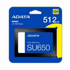 Adata SU650 512GB 2.5″ SATA Black Internal SSD