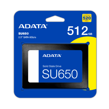 Adata SU650 512GB 2.5″ SATA Black Internal SSD