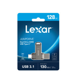 Lexar JumpDrive Dual Drive D400 128GB USB 3.1 Type-C Pen Drive