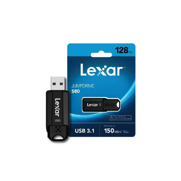 Lexar JumpDrive S80 128GB USB 3.1 Pen Drive- Black