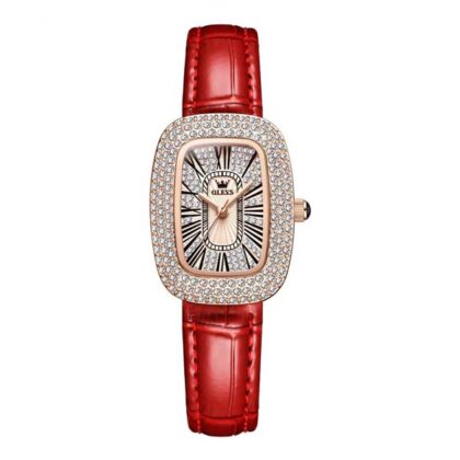 Olevs 9940 Women’s Watch Fashion Square Dial Diamond