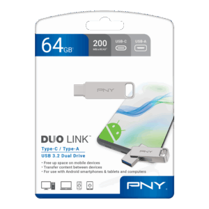 PNY Duo Link 64GB USB 3.2 Type-C Dual Pen Drive