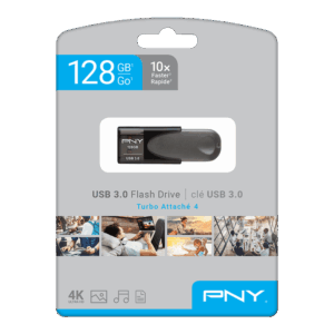PNY Elite Turbo Attache 4 128GB USB 3.2 Flash Drive