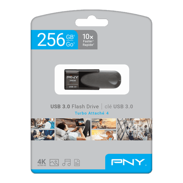 PNY Elite Turbo Attache 4 256GB USB 3.2 Flash Drive
