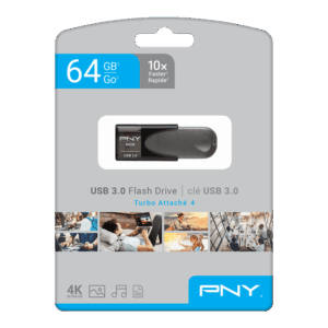 PNY Elite Turbo Attache 4 64GB USB 3.2 Flash Drive