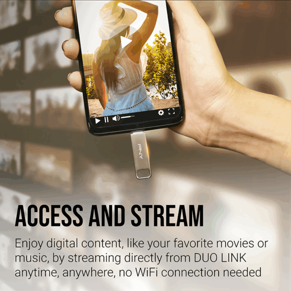 PNY Duo Link 128GB USB 3.2 Type-C Dual Pen Drive - Image 4
