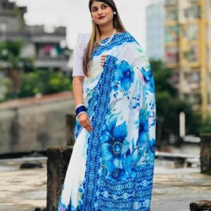 Art Silk Somudrobilas Saree with Blouse Pieces