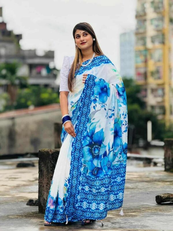Art Silk Somudrobilas Saree with Blouse Pieces