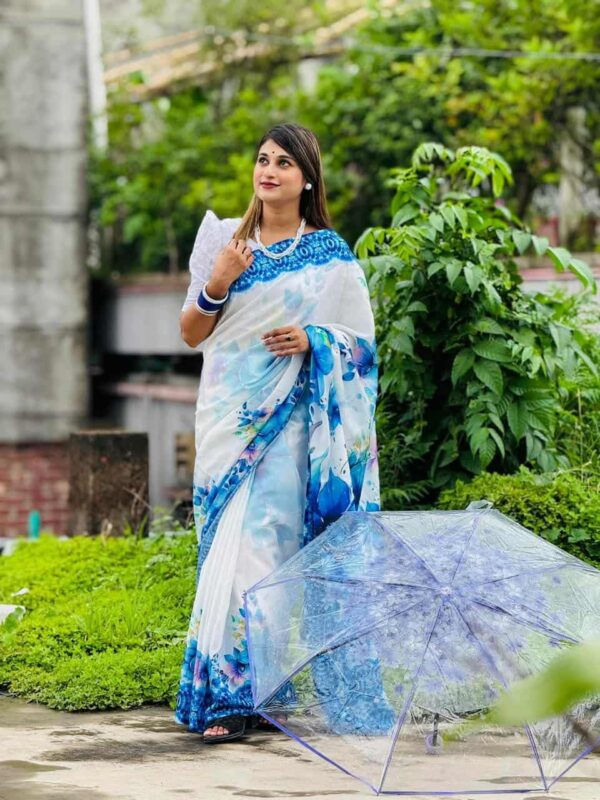 Art Silk Somudrobilas Saree with Blouse Pieces - Image 2
