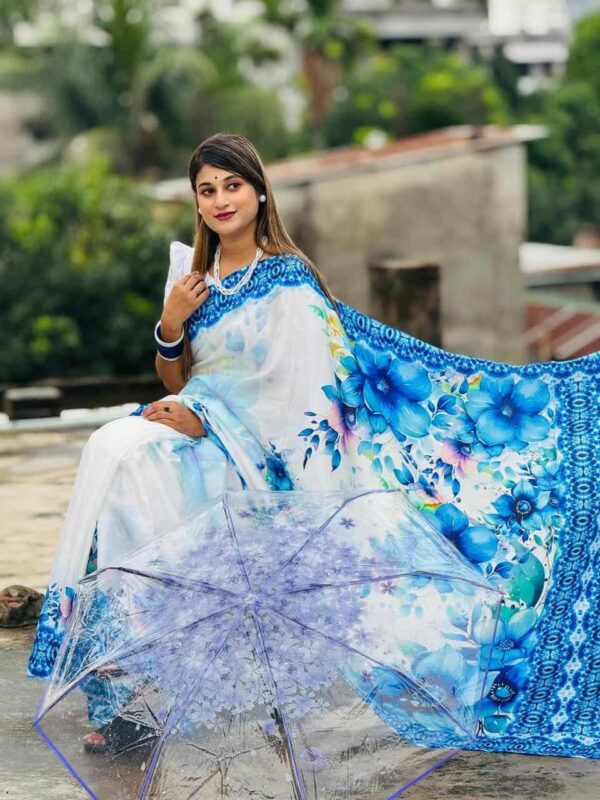 Art Silk Somudrobilas Saree with Blouse Pieces - Image 3