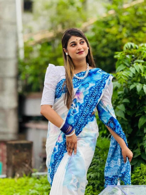 Art Silk Somudrobilas Saree with Blouse Pieces - Image 4