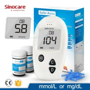 Sinocare Accu Blood Glucose Meter & Test Strips & Lancets Glucometer Kit Diabetic Blood Sugar Meter Diabetes Tester