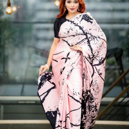 Pure Soft Silk Saree with Blouse Pieces Digital Print