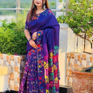 Silk Batik Saree with Blouse Pieces
